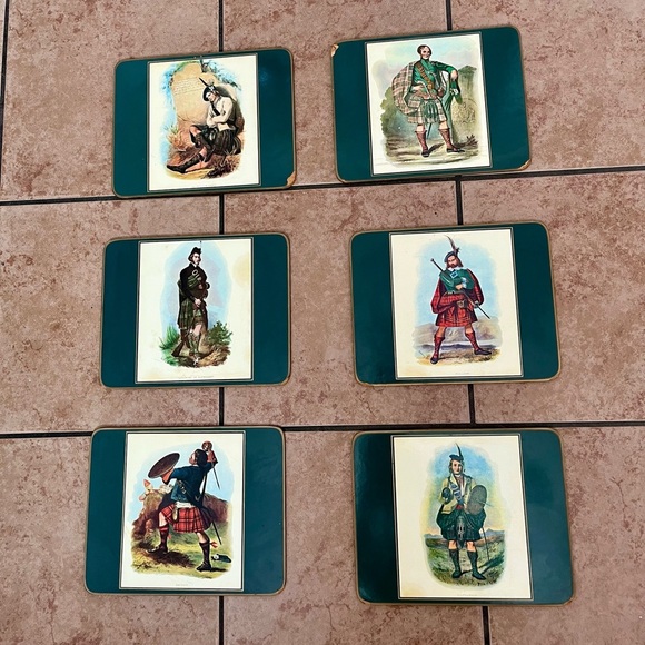 Other - Set of 6 Scottish Themed Coasters/table mats 7/9 inches